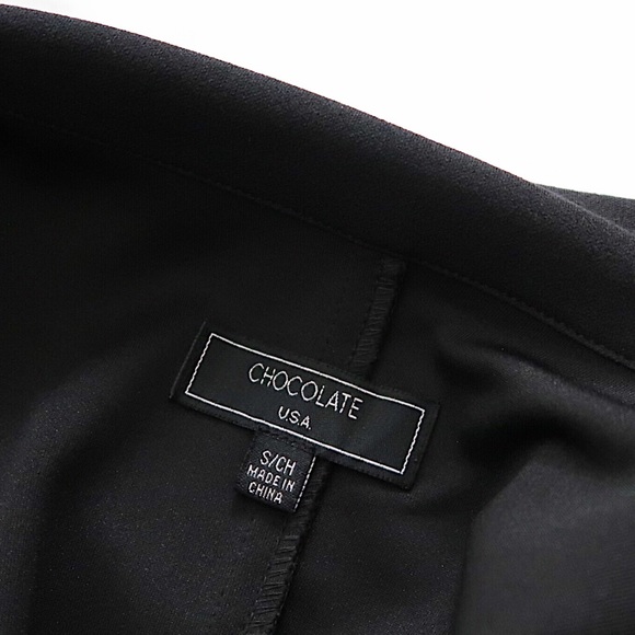 Chocolate USA | NWOT* Black Zip Up Jacket - Picture 7 of 7